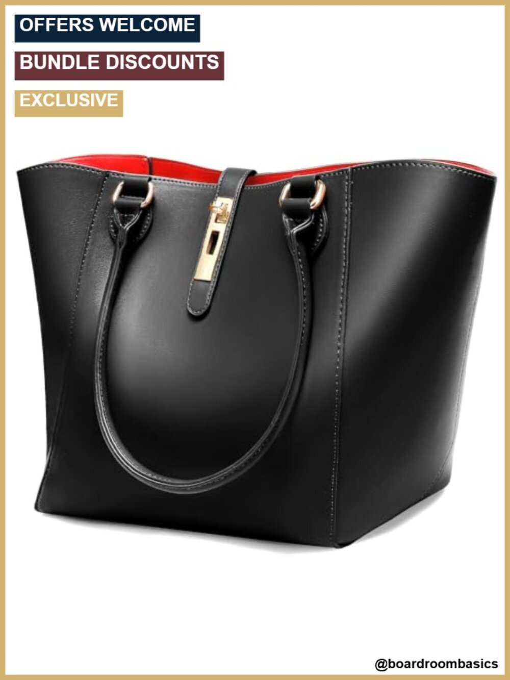 Vegan Leather Bucket Tote Bag with Adjustable Strap Laptop Handbag